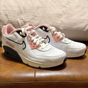 Nike Air Max Big Kid's Sneakers - White, Pink, and Black